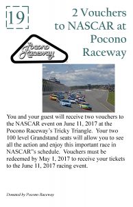 2017 #19 Live Auction Poster (Pocono Raceway)